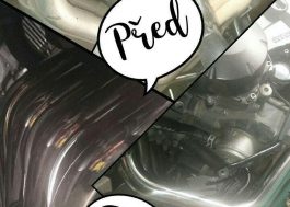 Před a po čištění Bluing Remover Autosol