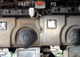 Čištění motoru pěnou a následné ošetření pomocí Metal Polish