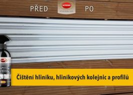 Čištění hliníkových dílů u bazénu