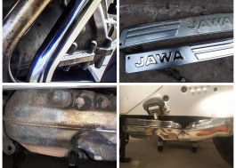 čištění motorky Jawa